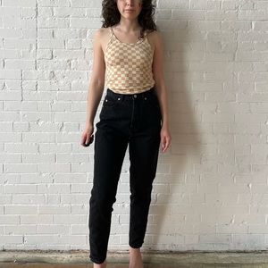 Vintage horse jeans with button detail